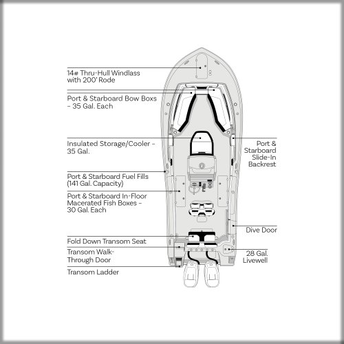 Overhead Image of Tidewater Boats 2025 CC